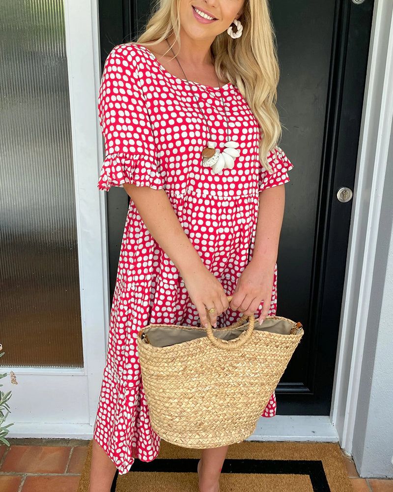 Leslie™ Polka-Dot Midi Dress