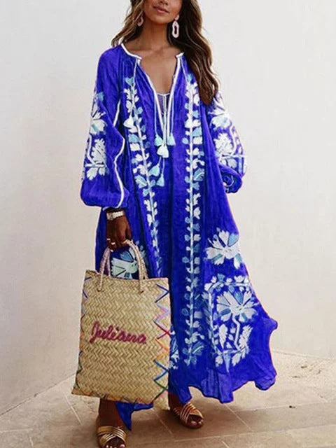 Sienna™ | Boho Embroidered Maxi Kaftan