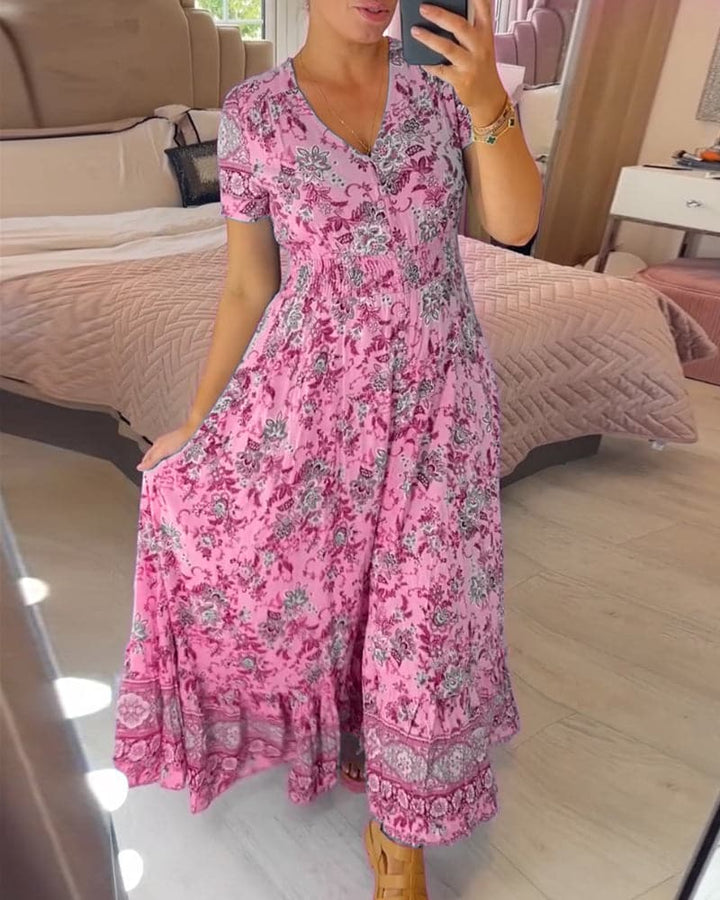 Demi™ | Floral Bohemian Maxi Dress