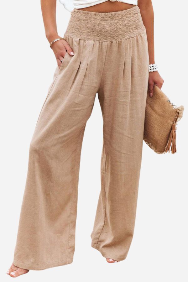 Sienna | High-Waist Linen Palazzo Pants