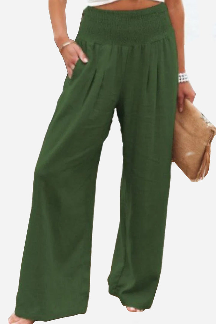 Sienna | High-Waist Linen Palazzo Pants