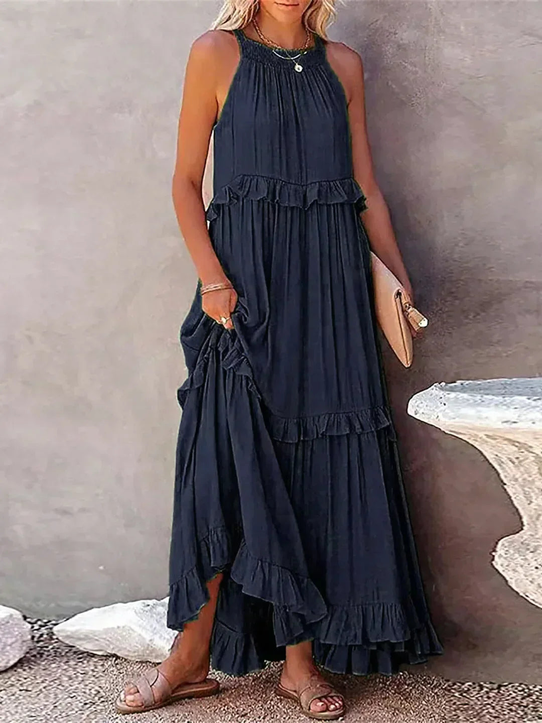 Sienna™ | Effortless Ruffle Maxi Dress