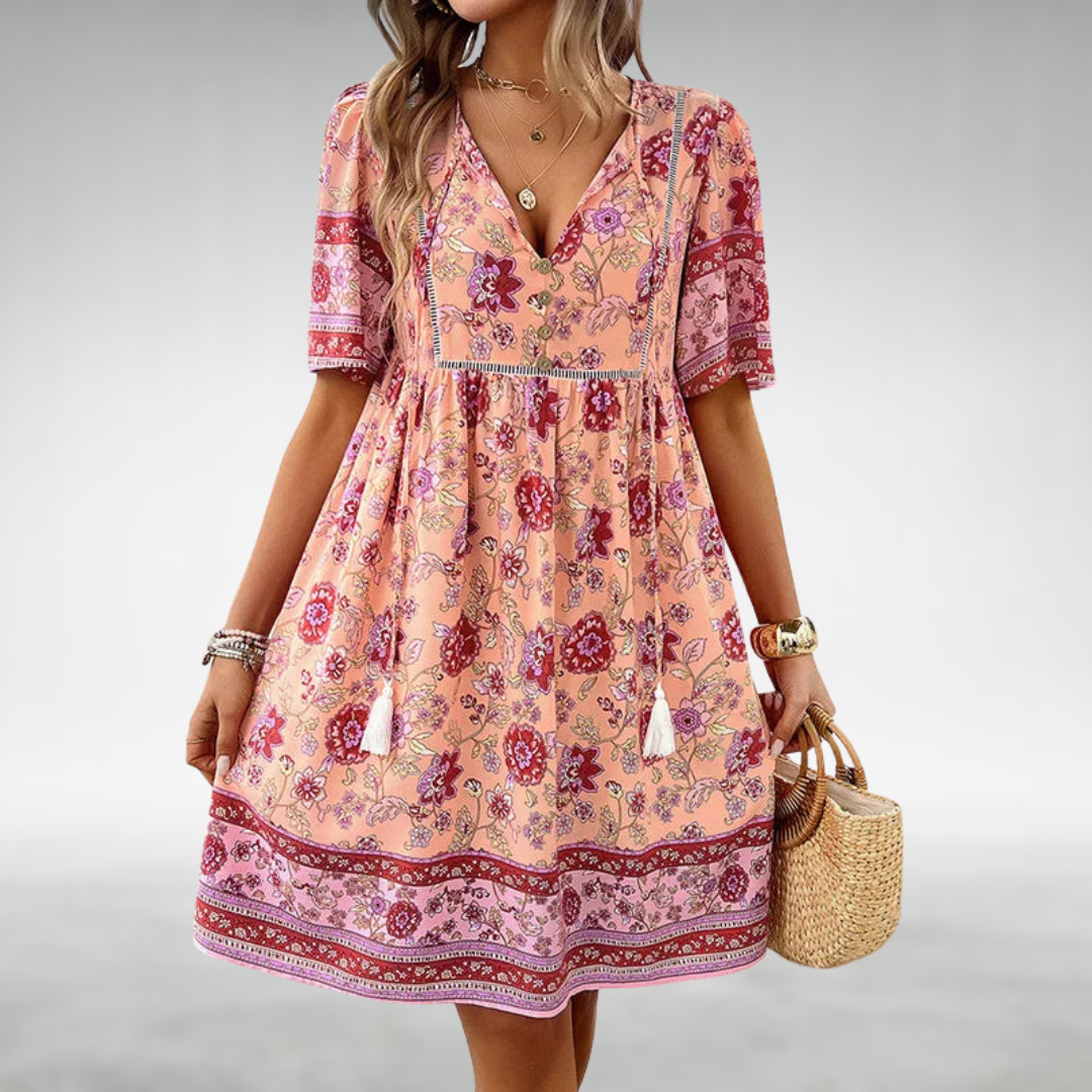 Ingrid™ | Bohemian Floral Summer Dress