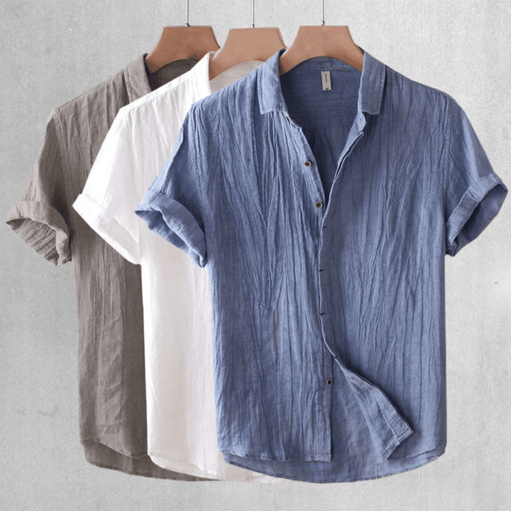 Ethan™ | Classic Linen Short Sleeve Shirt