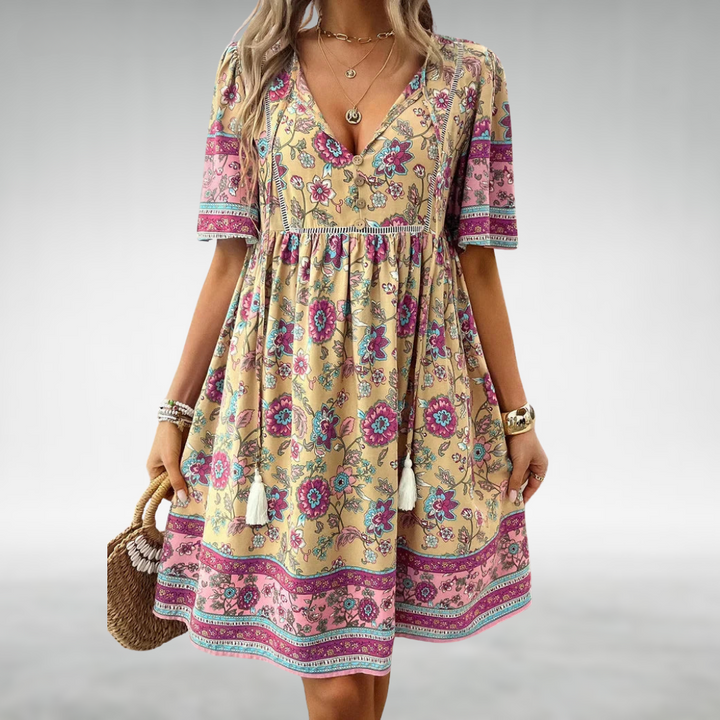 Ingrid™ | Bohemian Floral Summer Dress