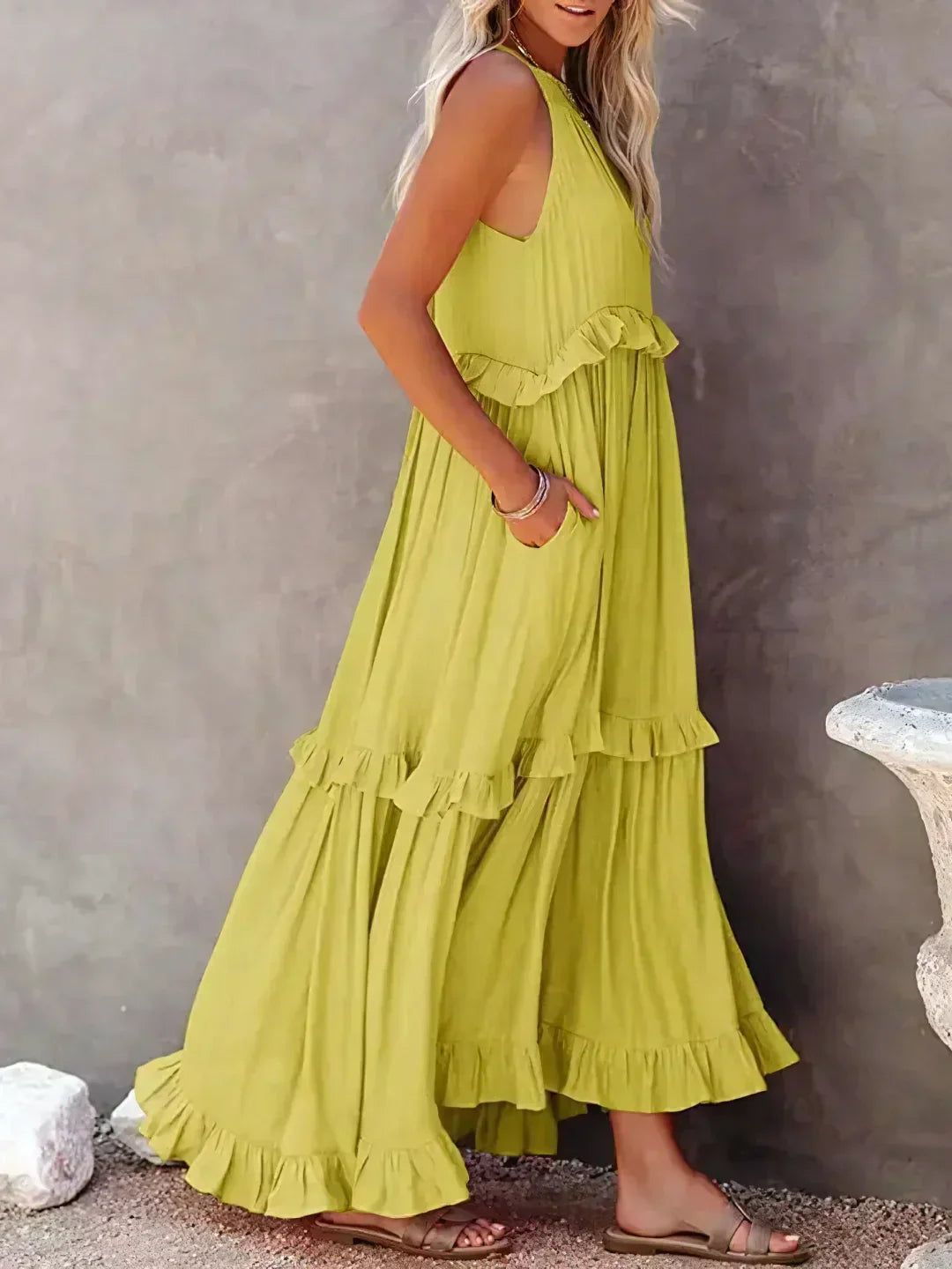 Sienna™ | Effortless Ruffle Maxi Dress