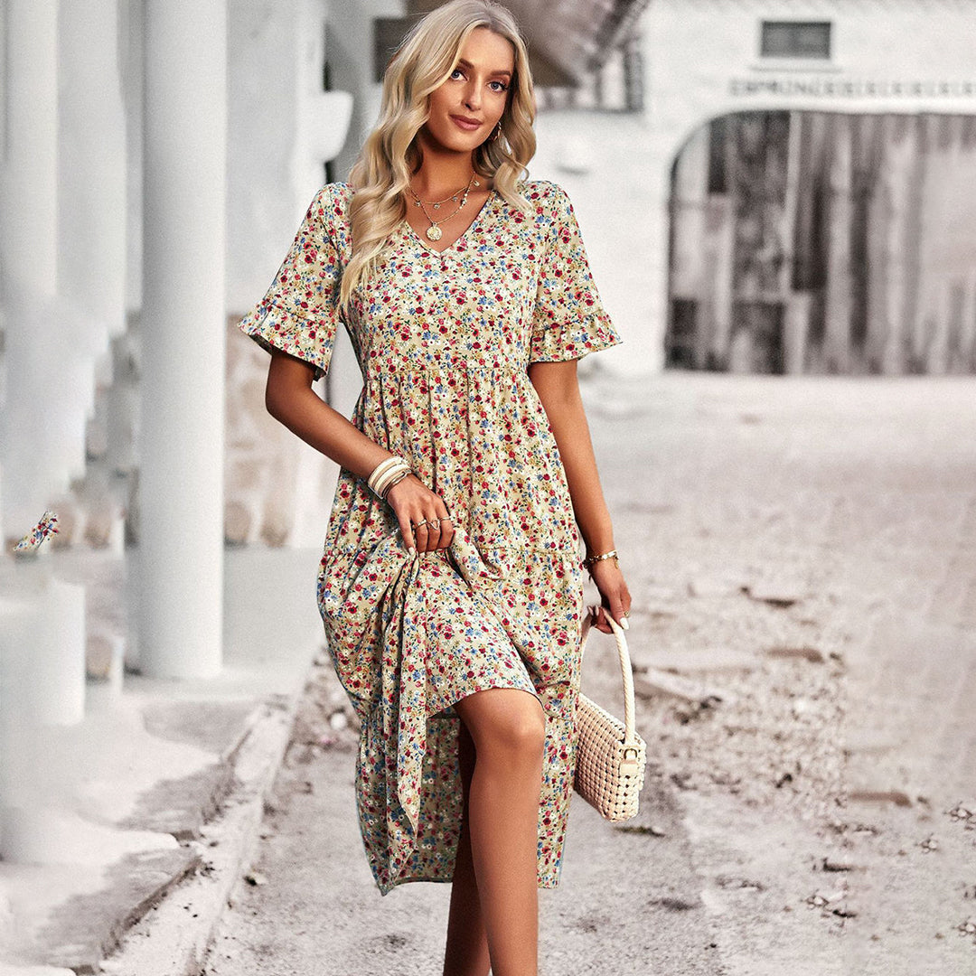 Lyndal™ | Elegant Floral Midi Dress