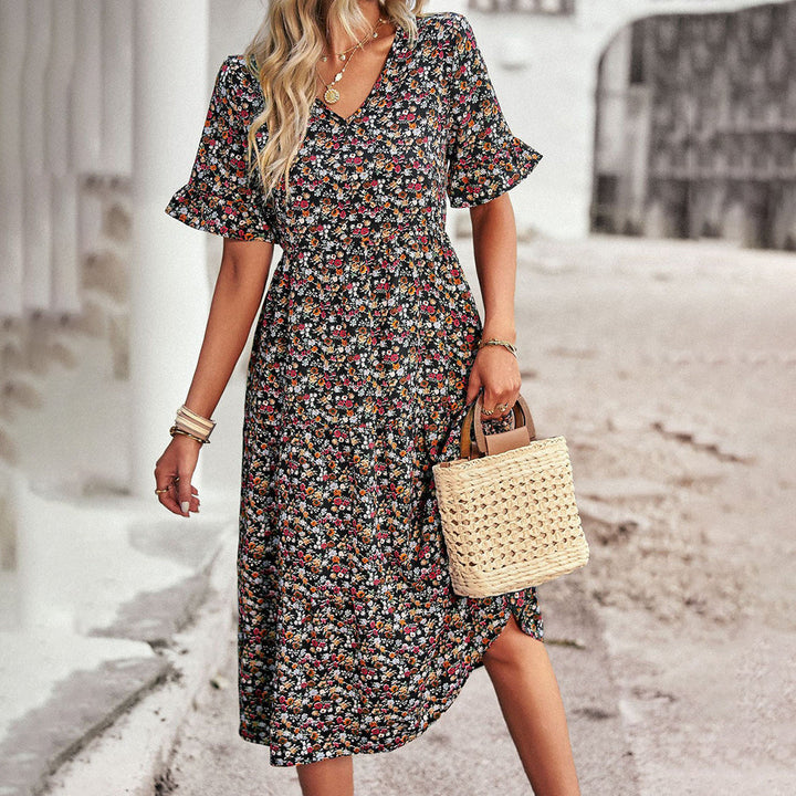 Lyndal™ | Elegant Floral Midi Dress