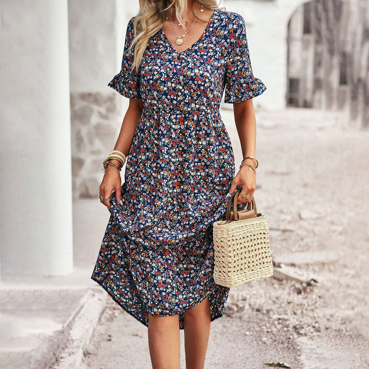 Lyndal™ | Elegant Floral Midi Dress