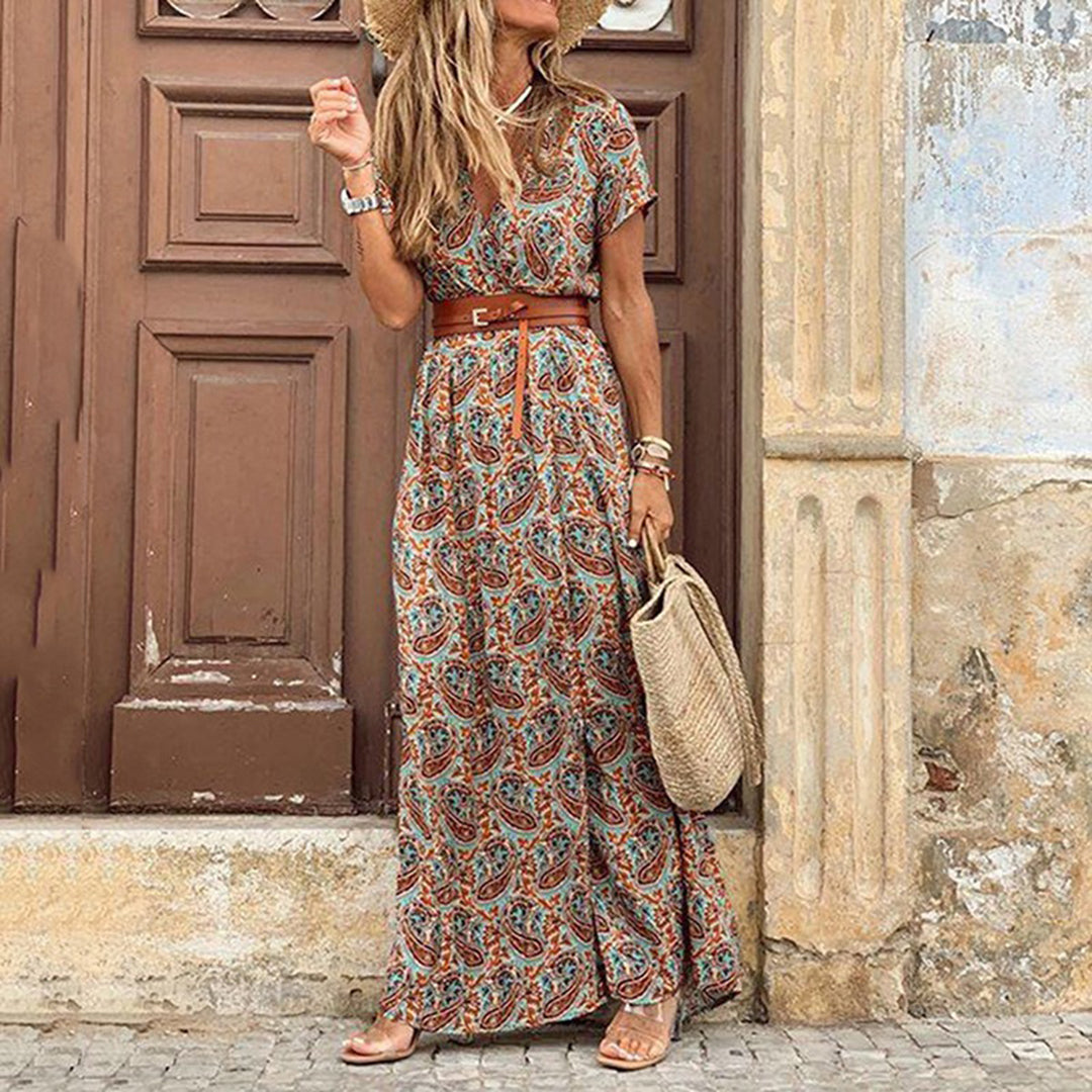 Bindi™ | Boho Maxi dress (Free belt)