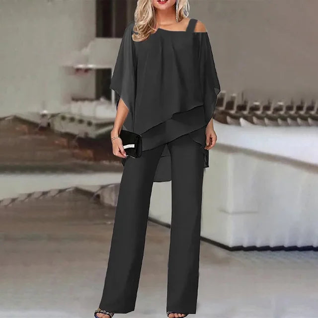 Glair | Asymmetrical Off-Shoulder Evening Set