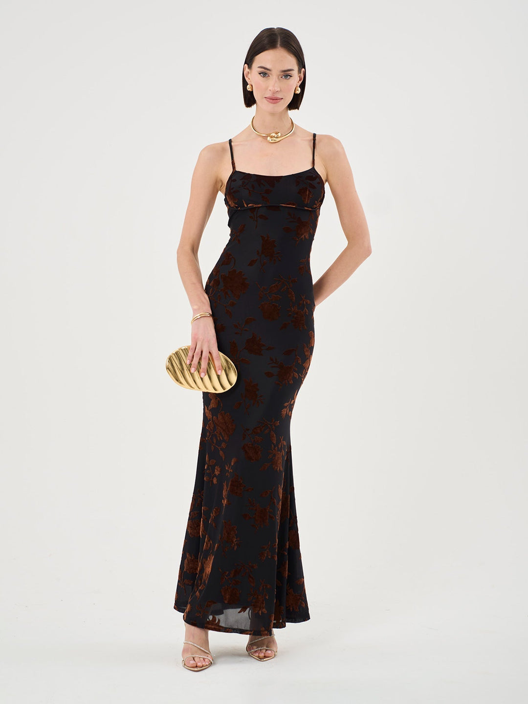 Melyna |Strappy Floral Maxi Dress