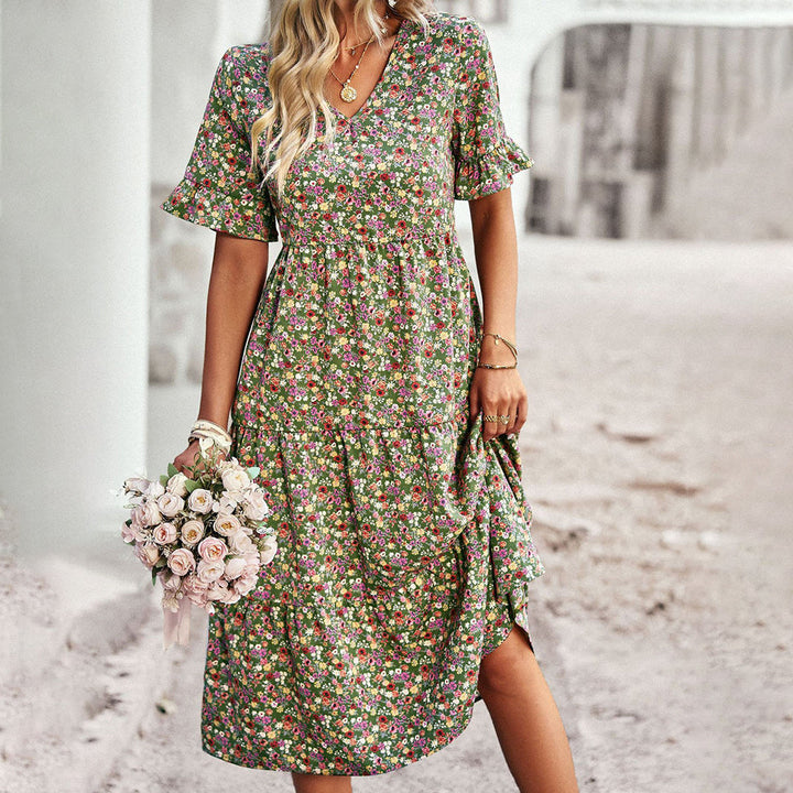 Lyndal™ | Elegant Floral Midi Dress