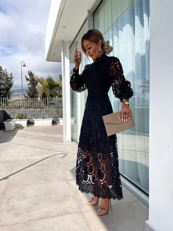 Amélie™ | Stylish French Lace Midi Dress