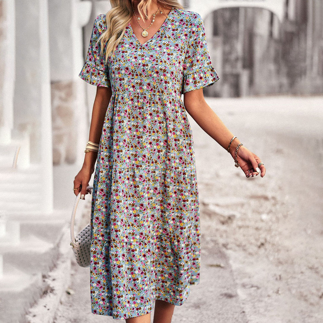 Lyndal™ | Elegant Floral Midi Dress