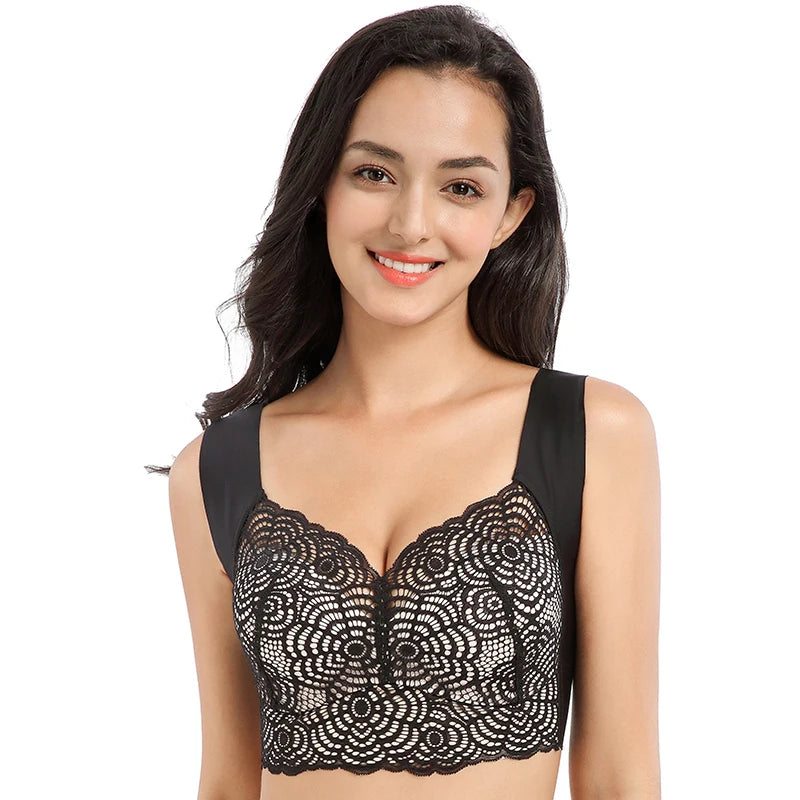 Evangeline | Alluring Seamless Strapless Plus-Size Lace Bra