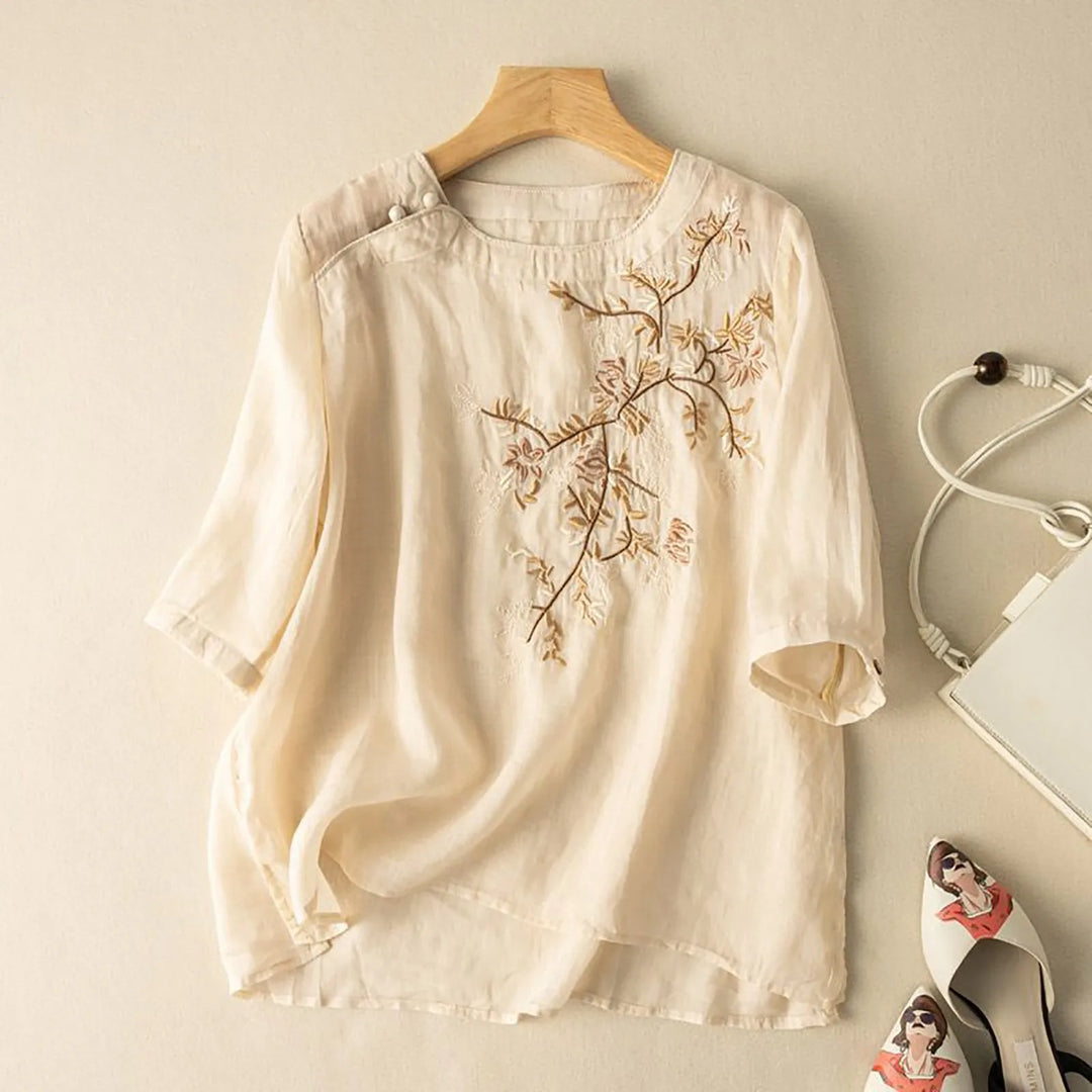 Pearl™ | Handcrafted Floral Embroidered Blouse