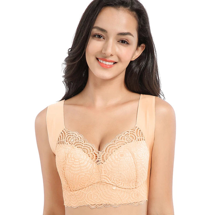 Evangeline | Alluring Seamless Strapless Plus-Size Lace Bra