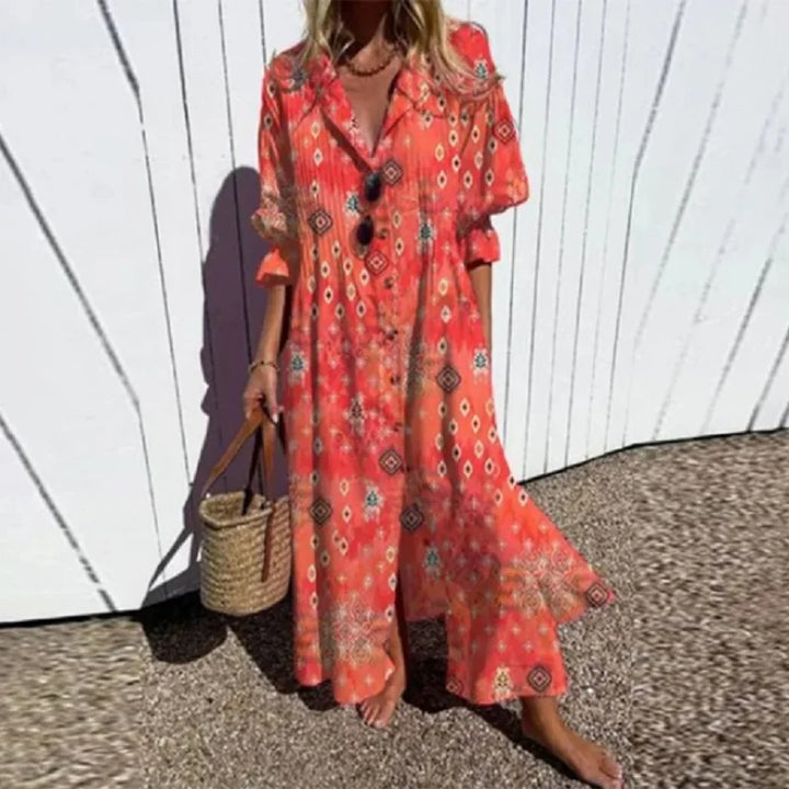 Billie | Boho Maxi Dress with Layered Skirt