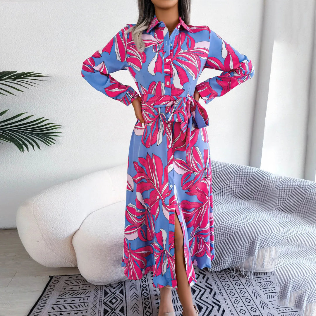 Sofia™ | Vibrant Tropical Print Maxi Dres