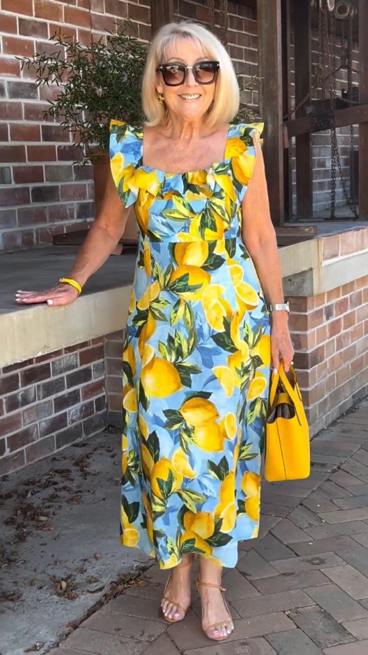 Sophia | Lemon Print Tunic Dress