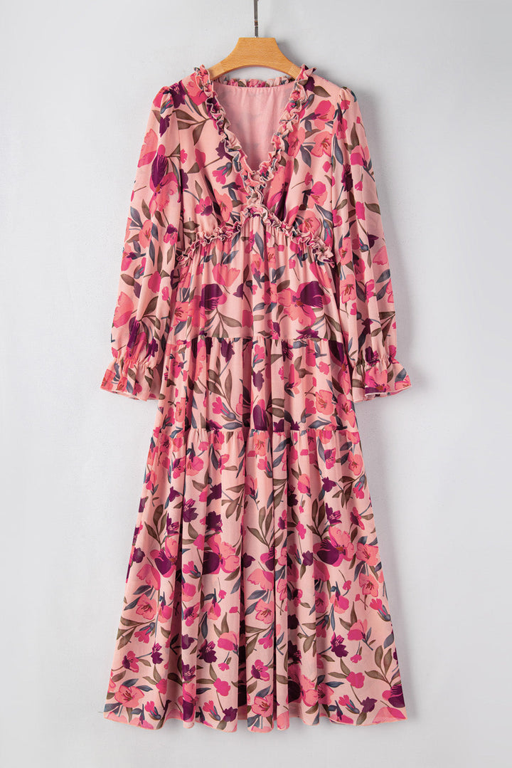 Liora | Ruffle-Tiered Floral Maxi Dress