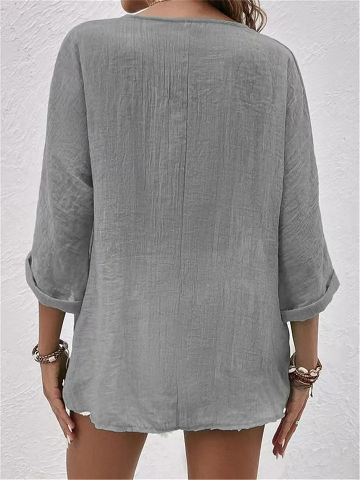 Milana™ Relaxed Button-Up Blouse