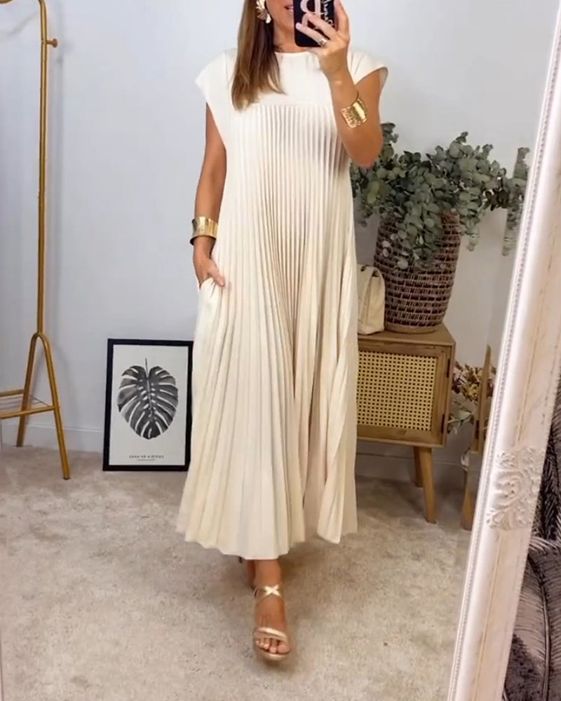 Stacey™ | Elegant Pleated Maxi Dress