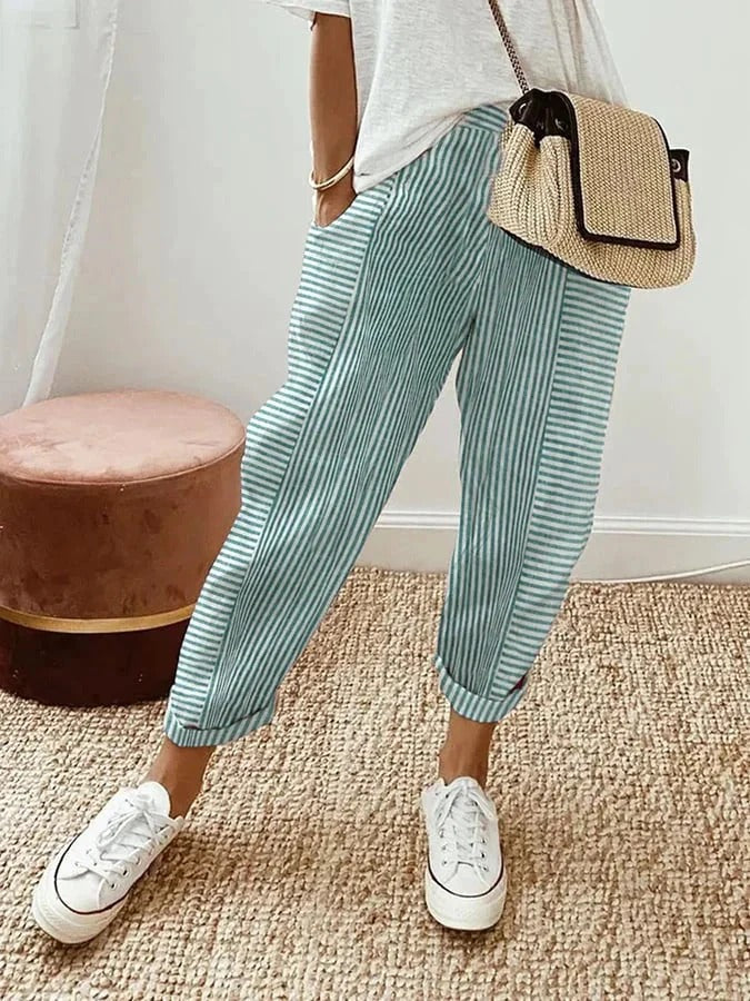 Avery™ | Striped Cotton Relax Pants