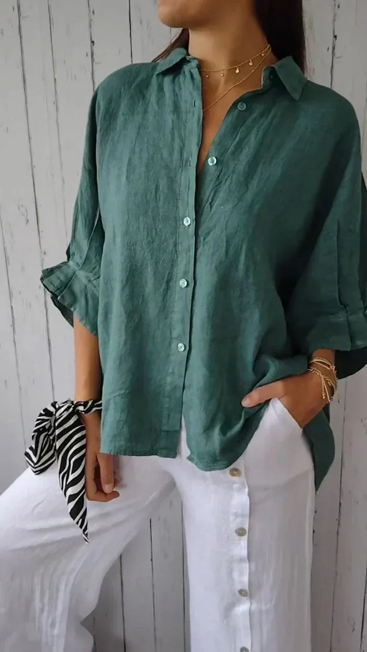 Kilea™ | Effortless Chic Linen Shirt