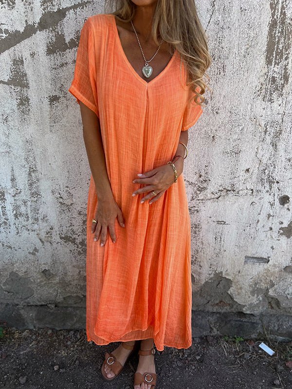 Loreta™ | Effortless V-Neck Maxi Dress