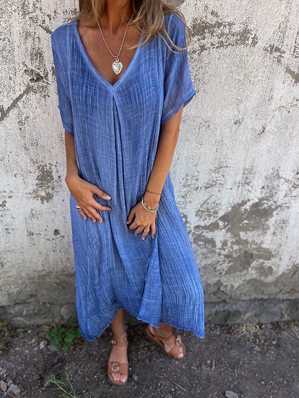 Loreta™ | Effortless V-Neck Maxi Dress