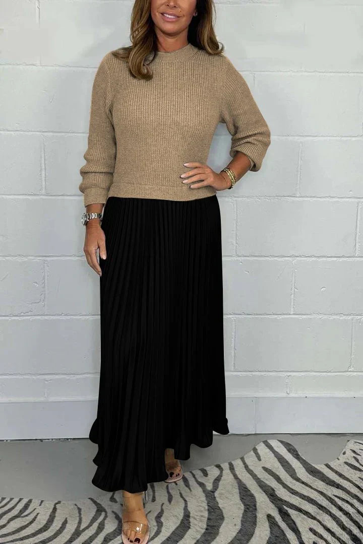 Milena™ | Pleated Skirt and Sweater Set